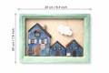 Elena’s Little Blue Village – Handmade Rustic Wall Frame