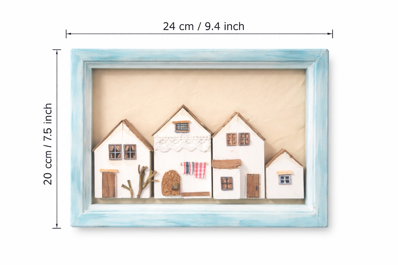 Elena’s Quiet Little Village – Handmade 3D Wall Frame