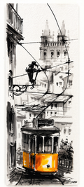 Elena’s Quiet Tram – Lisbon in Ink