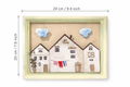 Elena’s Peaceful Sky Village – Handmade 3D Wall Frame